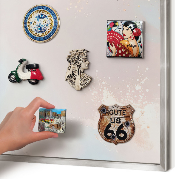 Printed magnet board in a silver frame Pastel harmony