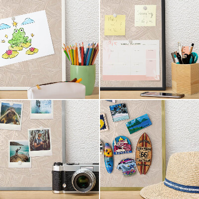 Printed magnet board in a silver frame Decorative mandala