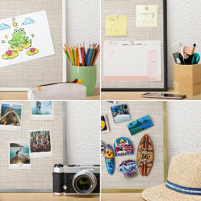Printed magnet board in a silver frame Subtle elegance