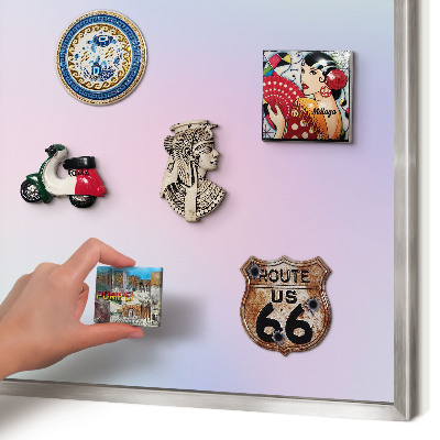 Printed magnet board in a silver frame Pastel gradient