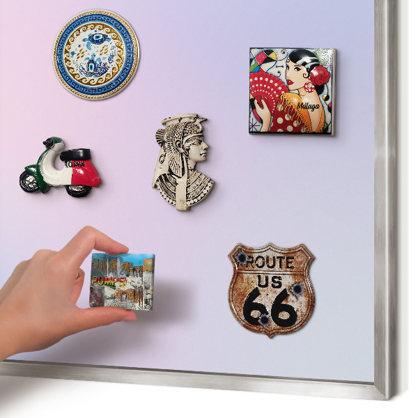 Printed magnet board in a silver frame Pastel gradient