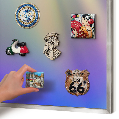 Printed magnet board in a silver frame Subtle gradient