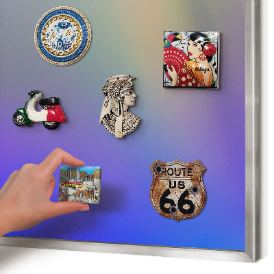 Printed magnet board in a silver frame Subtle gradient