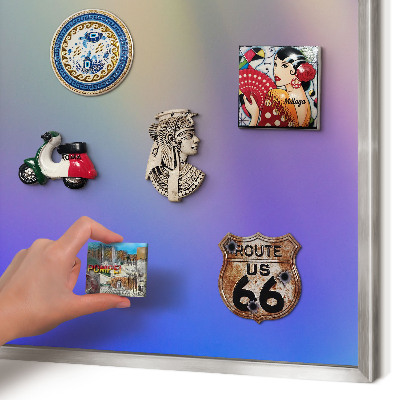 Printed magnet board in a silver frame Subtle gradient