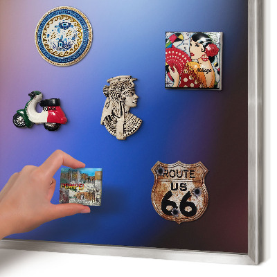 Printed magnet board in a silver frame Colors of Balance