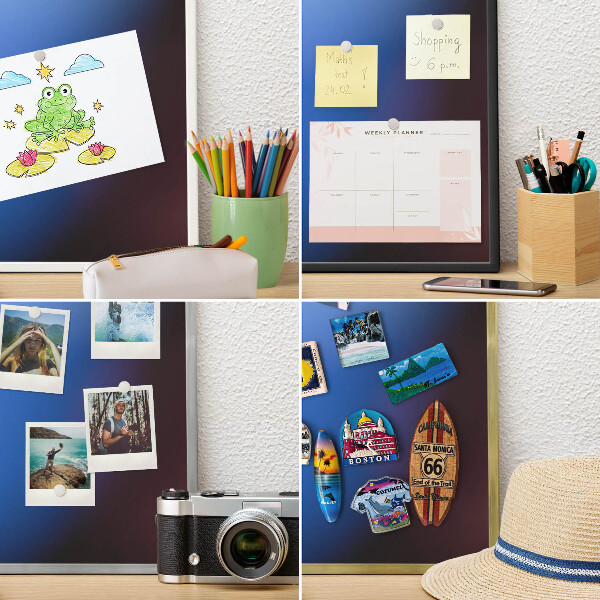 Printed magnet board in a silver frame Colors of Balance