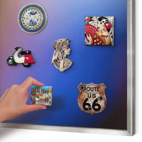 Printed magnet board in a silver frame Colors of Balance