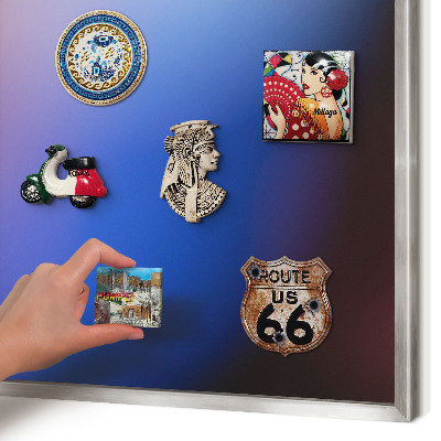 Printed magnet board in a silver frame Colors of Balance