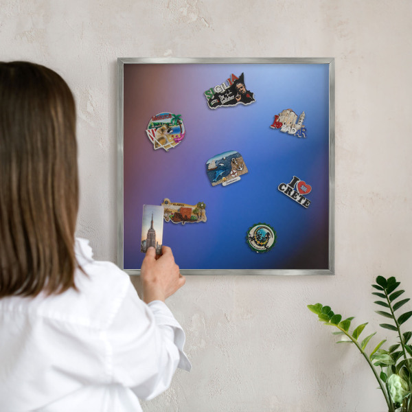 Printed magnet board in a silver frame Colors of Balance