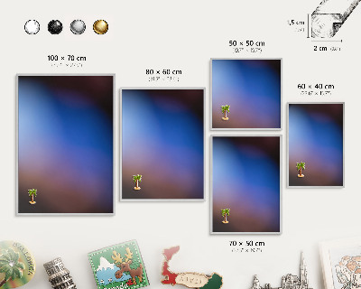 Printed magnet board in a silver frame Colors of Balance