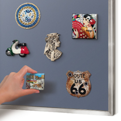Printed magnet board in a silver frame Cool gray