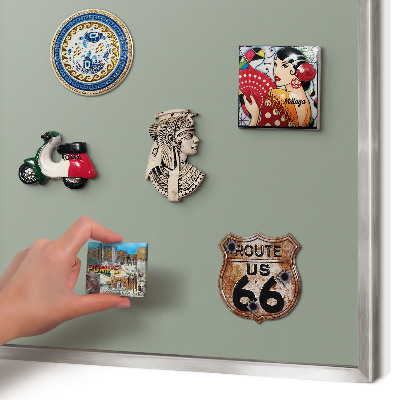Printed magnet board in a silver frame Sage