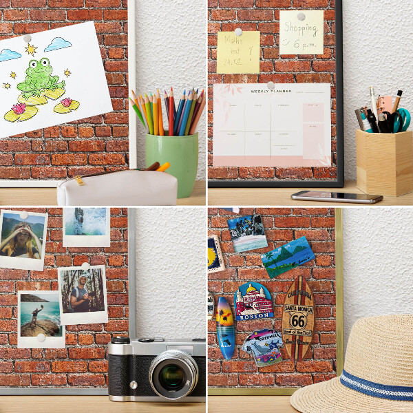 Magnetic board for magnets in a gold frame Brick motif