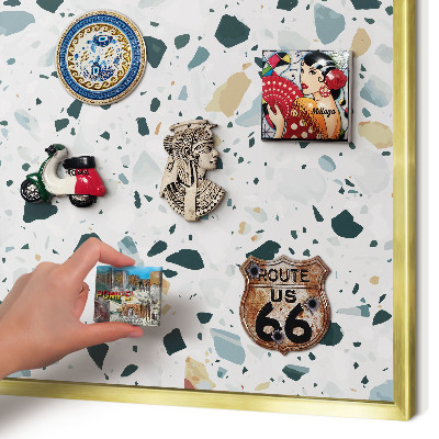Magnetic board for magnets in a gold frame Dynamic patterns