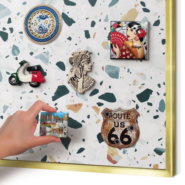 Magnetic board for magnets in a gold frame Dynamic patterns