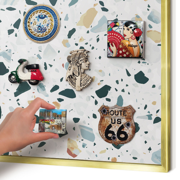 Magnetic board for magnets in a gold frame Dynamic patterns