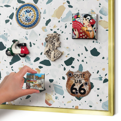 Magnetic board for magnets in a gold frame Dynamic patterns