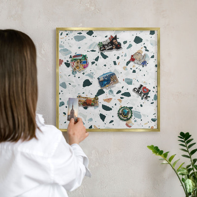 Magnetic board for magnets in a gold frame Dynamic patterns