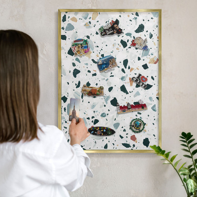 Magnetic board for magnets in a gold frame Dynamic patterns