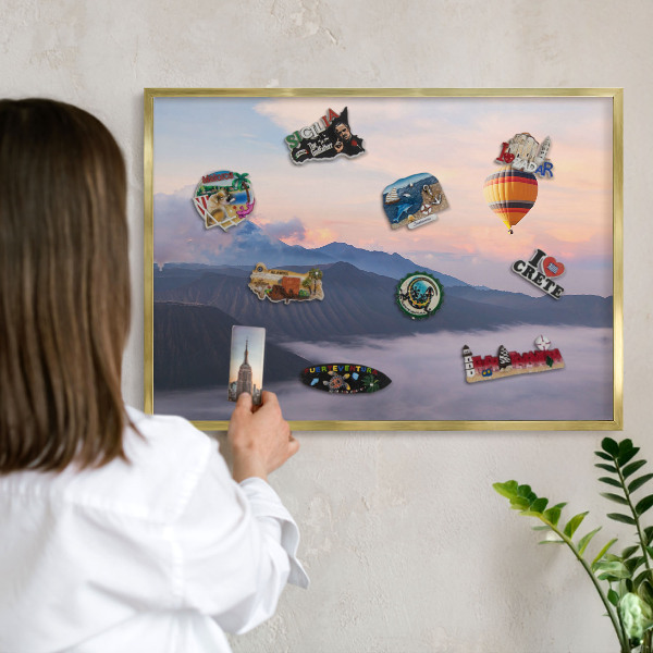 Magnetic board for magnets in a gold frame Sky Journey
