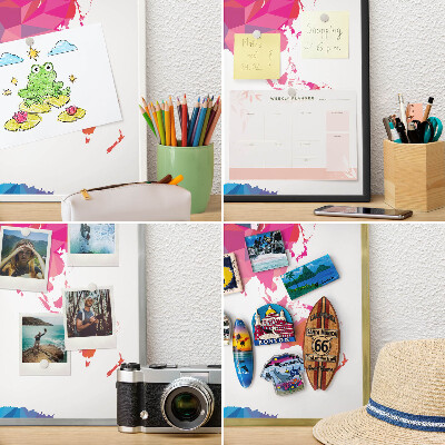 Metal magnet board with a gold frame Color map