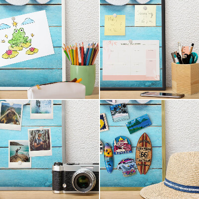 Magnetic board for magnets in a gold frame Holiday atmosphere