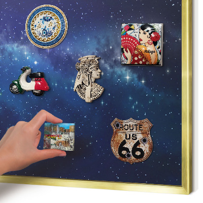 Magnetic board for magnets in a gold frame Star space