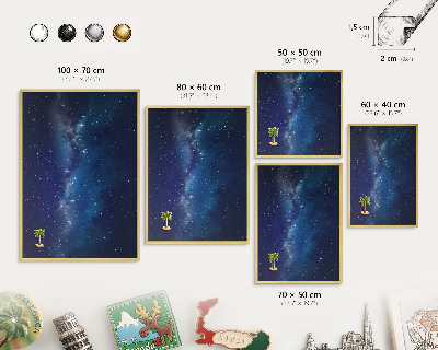 Magnetic board for magnets in a gold frame Star space