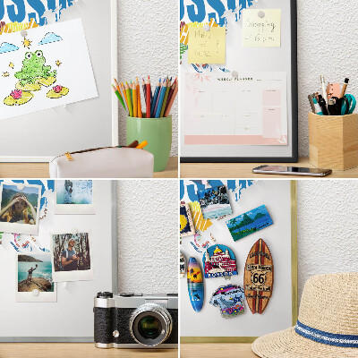 Magnetic board for magnets in a gold frame Color map
