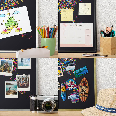 Metal magnet board with a gold frame Color map