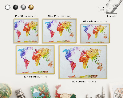 Magnetic board for magnets in a gold frame Color map