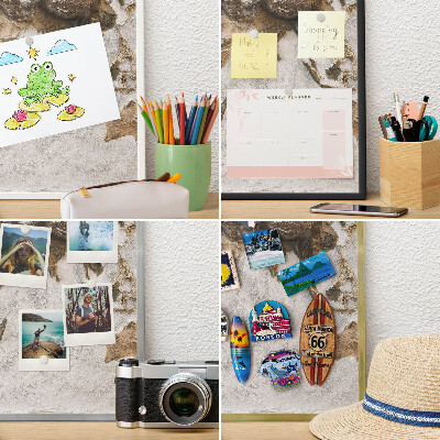 Magnetic board for magnets in a gold frame Relief map