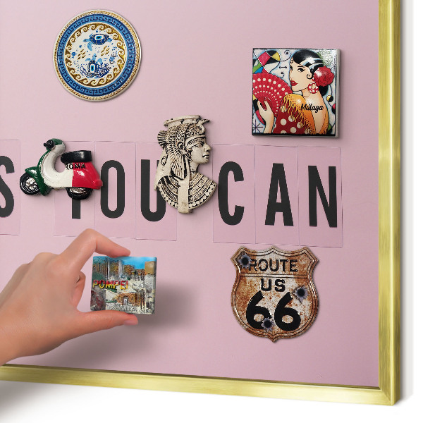 Magnetic board for magnets in a gold frame Motivation every day
