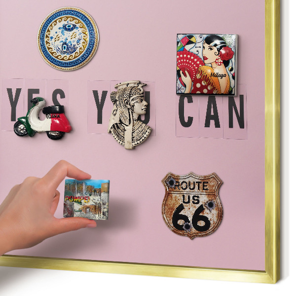 Magnetic board for magnets in a gold frame Motivation every day
