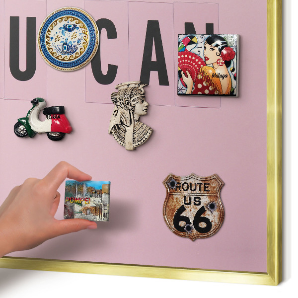 Magnetic board for magnets in a gold frame Motivation every day