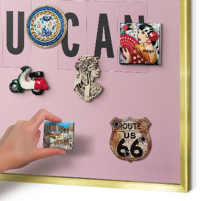 Magnetic board for magnets in a gold frame Motivation every day