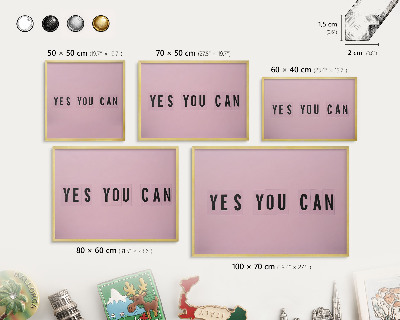 Magnetic board for magnets in a gold frame Motivation every day