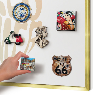 Magnetic board for magnets in a gold frame Hello summer