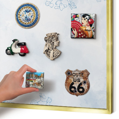 Magnetic board for magnets in a gold frame Floristic elegance