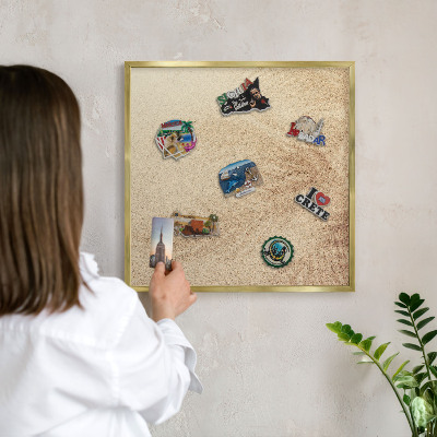 Magnetic board for magnets in a gold frame Sand leaves