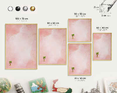 Magnetic board for magnets in a gold frame Subtle elegance