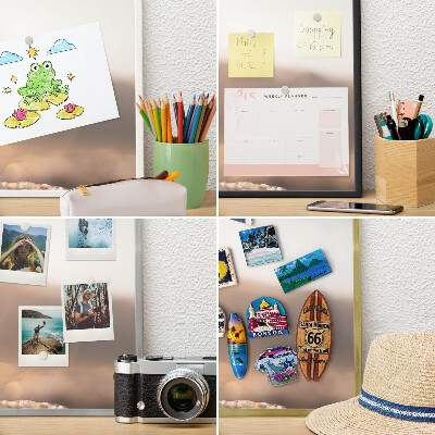 Magnetic board for magnets in a gold frame Retro travel