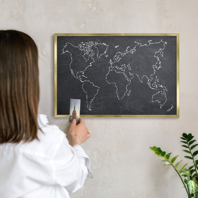 Magnetic board for magnets in a gold frame Cretaceous world