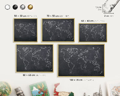 Magnetic board for magnets in a gold frame Cretaceous world