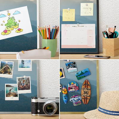 Magnetic board for magnets in a gold frame Mountain views