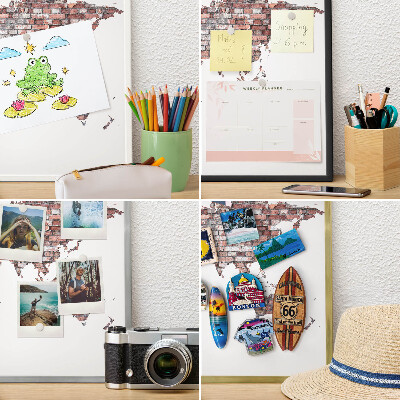 Magnetic board for magnets in a gold frame Brick world