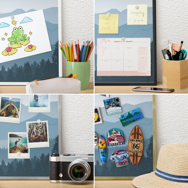 Magnetic board for magnets in a gold frame Mountain harmony