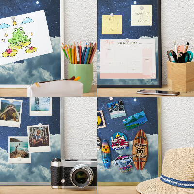 Magnetic board for magnets in a gold frame Cosmic night