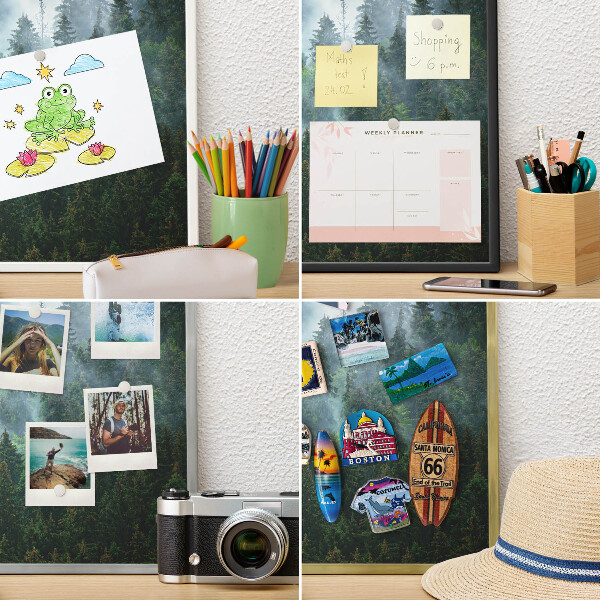 Magnetic board for magnets in a gold frame Mysterious forest
