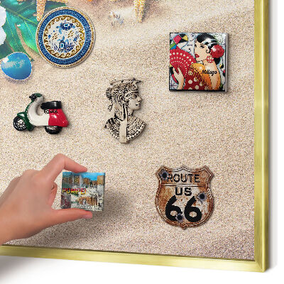 Magnetic board for magnets in a gold frame Summer relaxation